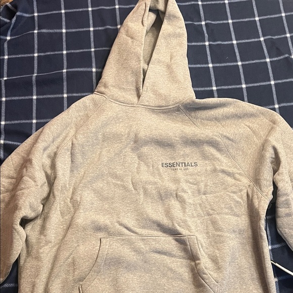 Essentials Dark Heather Oat Hoodie